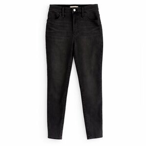 Madewell Curvy Roadtripper High Rise Skinny Jeans 30P Petite Faded Black